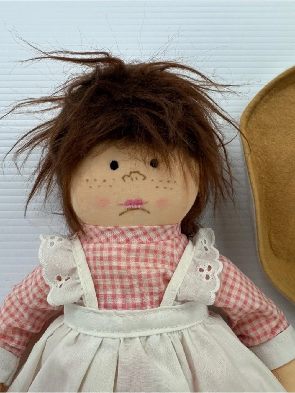 Vintage Prairie Rag Doll Cottagecore Farmhouse Decor Homemade Folk Art